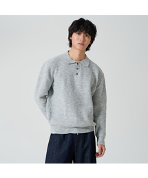 OWSA（オウサ）の「オープンカラー ハチニット 3カラー（ニット/セーター）」