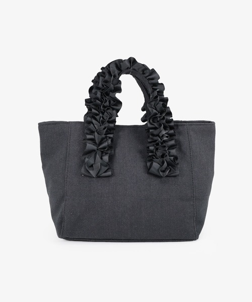 T・S・L(ティーエスエル)の「ハンドルフリルミニトートバッグ(トートバッグ・レディース・ブラック/ピンクベージュ/サックスブルー・FREE)」の1枚目の写真