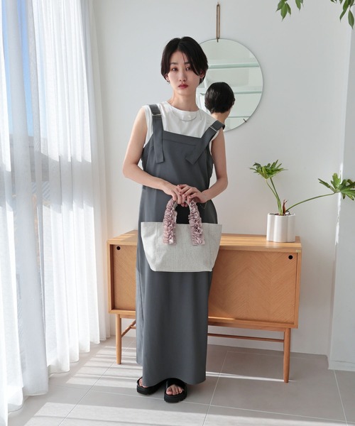 T・S・L(ティーエスエル)の「ハンドルフリルミニトートバッグ(トートバッグ・レディース・ブラック/ピンクベージュ/サックスブルー・FREE)」の10枚目の写真