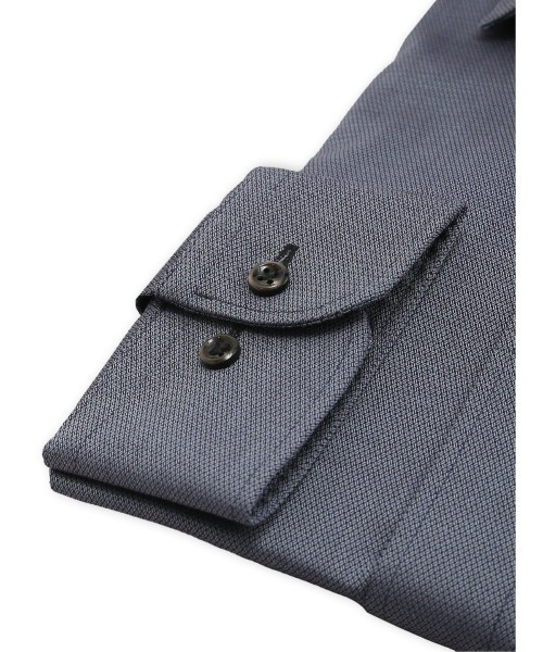 m.f.editorial(エムエフエディトリアル)の「ワイシャツ メンズ ストレッチ イージーアイロン 綿混 ショート ワイドカラー 長袖 ビジネス ドレス NEWスタンダードフィット(ビジネスシャツ・メンズ・ネイビー・首回り39cm-裄丈84cm/首回り41cm-裄丈82cm/首回り43cm-裄丈82cm/首回り45cm-裄丈86cm/首回り37cm-裄丈80cm/首回り39cm-裄丈80cm/首回り43cm-裄丈86cm/首回り41cm-裄丈86cm)」の6枚目の写真