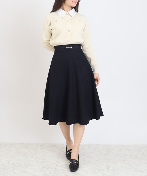 TRUDEA（トルディア）の「【300日着られるニット/洗える/多機能素材】2wayカラースポンディッシュカーディガン（カーディガン/ボレロ・レディース・ネイビー/レッド/アイボリー・MEDIUM/LARGE）」の13枚目の写真