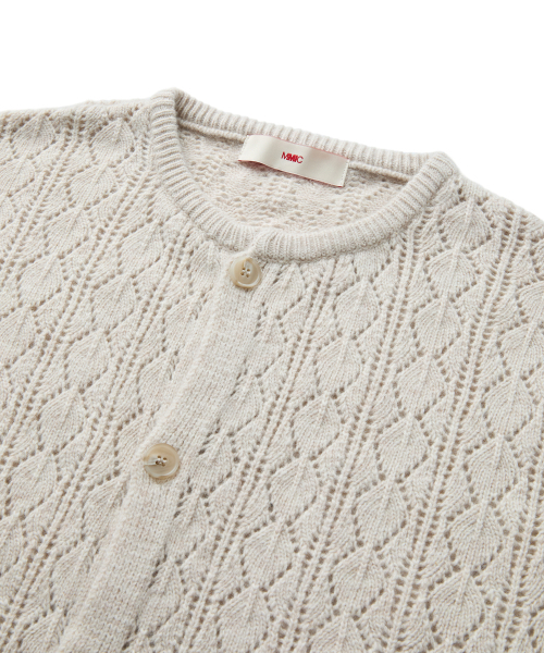 MMIC(エムエムアイシー)の「CASHMERE CROCHET CARDIGAN (BEIGE)(ニット/セーター・メンズ・その他・M/L)」の2枚目の写真