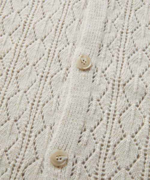 MMIC(エムエムアイシー)の「CASHMERE CROCHET CARDIGAN (BEIGE)(ニット/セーター・メンズ・その他・M/L)」の3枚目の写真