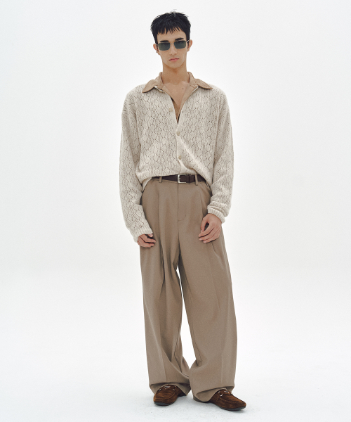MMIC(エムエムアイシー)の「CASHMERE CROCHET CARDIGAN (BEIGE)(ニット/セーター・メンズ・その他・M/L)」の7枚目の写真