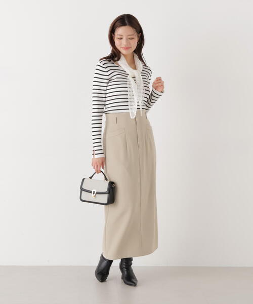 a/mie(アミー)の「<a>ベーシックナロースカート / 1216129200(スカート・レディース・ベージュ/ブラウン・MEDIUM/P/S/SMALL)」の14枚目の写真