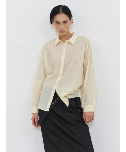 ETMON（エトモン）の「Flow Sheer Shirt, Light Yellow（シャツ/ブラウス・レディース・その他・FREE）」の2枚目の写真