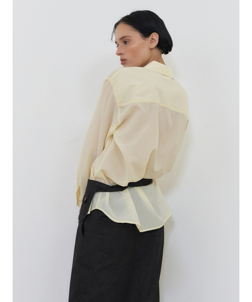 ETMON（エトモン）の「Flow Sheer Shirt, Light Yellow（シャツ/ブラウス・レディース・その他・FREE）」の4枚目の写真