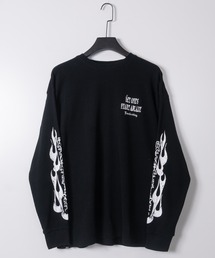 【13】クロスモチーフ/エンジェルモチーフ ワッフル ロングスリーブTシャツ