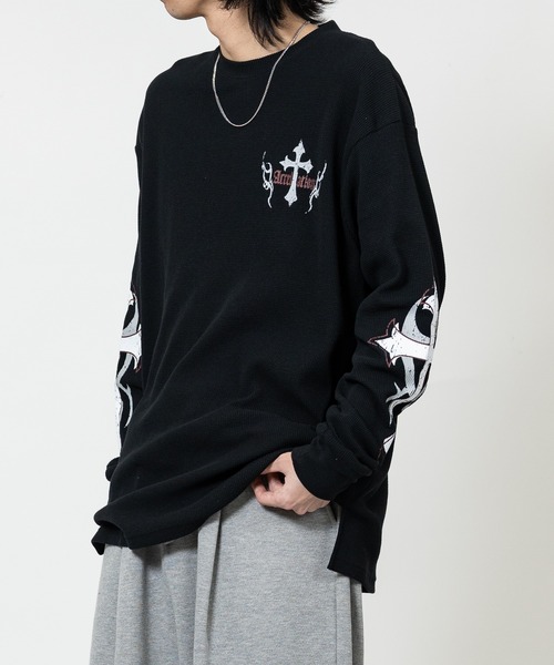 JOHN'S CLOSET(ジョンズクローゼット)の「【13】クロスモチーフ/エンジェルモチーフ ワッフル ロングスリーブTシャツ(Tシャツ/カットソー・メンズ・ホワイト系1/ホワイト系2/ブラック系1/ブラック系2・MEDIUM/LARGE)」の18枚目の写真