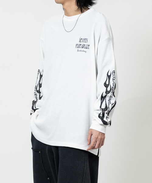 JOHN'S CLOSET(ジョンズクローゼット)の「【13】クロスモチーフ/エンジェルモチーフ ワッフル ロングスリーブTシャツ(Tシャツ/カットソー・メンズ・ホワイト系1/ホワイト系2/ブラック系1/ブラック系2・MEDIUM/LARGE)」の10枚目の写真