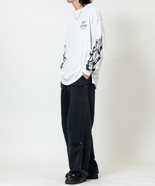 JOHN'S CLOSET(ジョンズクローゼット)の「【13】クロスモチーフ/エンジェルモチーフ ワッフル ロングスリーブTシャツ(Tシャツ/カットソー・メンズ・ホワイト系1/ホワイト系2/ブラック系1/ブラック系2・MEDIUM/LARGE)」の7枚目の写真