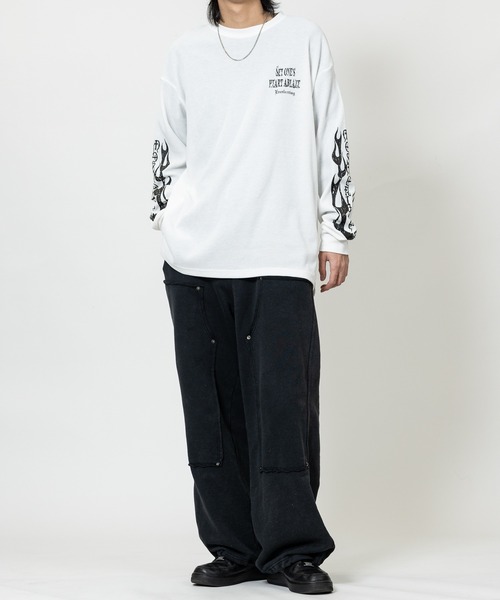JOHN'S CLOSET(ジョンズクローゼット)の「【13】クロスモチーフ/エンジェルモチーフ ワッフル ロングスリーブTシャツ(Tシャツ/カットソー・メンズ・ホワイト系1/ホワイト系2/ブラック系1/ブラック系2・MEDIUM/LARGE)」の8枚目の写真
