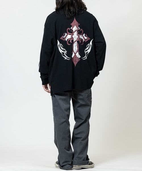 JOHN'S CLOSET(ジョンズクローゼット)の「【13】クロスモチーフ/エンジェルモチーフ ワッフル ロングスリーブTシャツ(Tシャツ/カットソー・メンズ・ホワイト系1/ホワイト系2/ブラック系1/ブラック系2・MEDIUM/LARGE)」の20枚目の写真