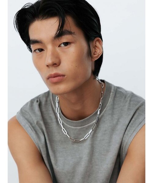 VINTAGE HOLLYWOOD（ビンテージハリウッド）の「Square Bold Chain Necklace_VH24NNNE175M（ネックレス・レディース・シルバー・FREE）」の6枚目の写真