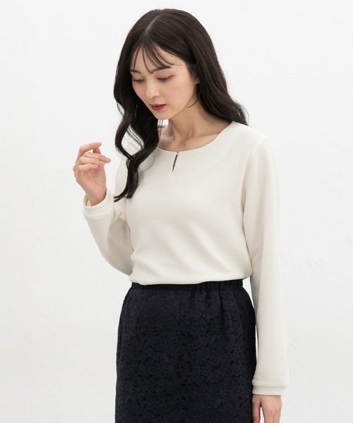 Honeys(ハニーズ)の「ラインストーン付トップス(Tシャツ/カットソー・レディース・ピンク/ネイビー/アイボリー/サックスブルー・L/LL/M/S)」の6枚目の写真