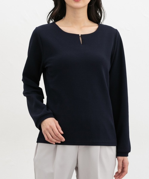 Honeys(ハニーズ)の「ラインストーン付トップス(Tシャツ/カットソー・レディース・ピンク/ネイビー/アイボリー/サックスブルー・L/LL/M/S)」の9枚目の写真