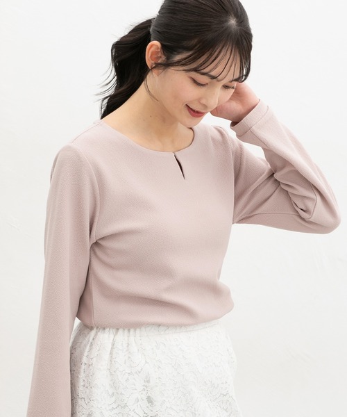 Honeys(ハニーズ)の「ラインストーン付トップス(Tシャツ/カットソー・レディース・ピンク/ネイビー/アイボリー/サックスブルー・L/LL/M/S)」の11枚目の写真