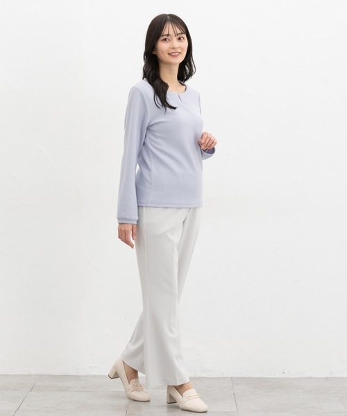 Honeys(ハニーズ)の「ラインストーン付トップス(Tシャツ/カットソー・レディース・ピンク/ネイビー/アイボリー/サックスブルー・L/LL/M/S)」の13枚目の写真
