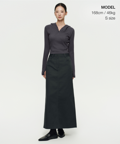 MUSINSA STANDARD WOMAN（ムシンサスタンダードウーマン）の「ウィメンズリブスリムフード付き長袖Tシャツ[ダークグレー]（パーカー・レディース・その他・LARGE/MEDIUM/SMALL/X-SMALL/X-LARGE）」の17枚目の写真