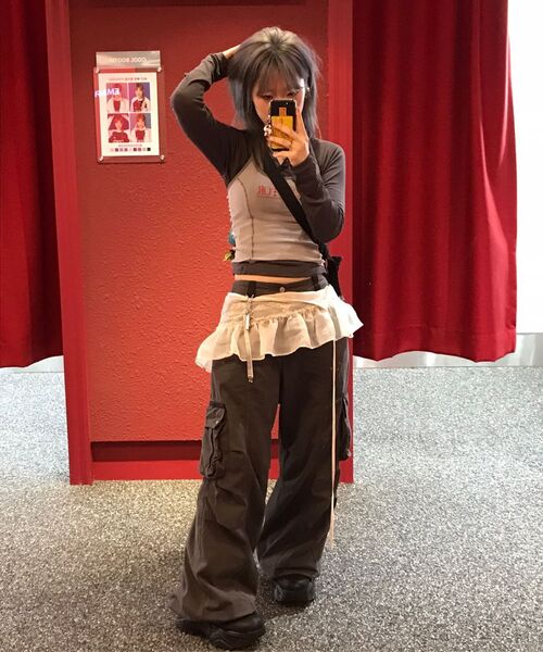 MUSINSA STANDARD WOMAN（ムシンサスタンダードウーマン）の「ウィメンズリブスリムフード付き長袖Tシャツ[ダークグレー]（パーカー・レディース・その他・LARGE/MEDIUM/SMALL/X-SMALL/X-LARGE）」の6枚目の写真