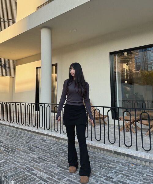 MUSINSA STANDARD WOMAN（ムシンサスタンダードウーマン）の「ウィメンズリブスリムフード付き長袖Tシャツ[ダークグレー]（パーカー・レディース・その他・LARGE/MEDIUM/SMALL/X-SMALL/X-LARGE）」の8枚目の写真