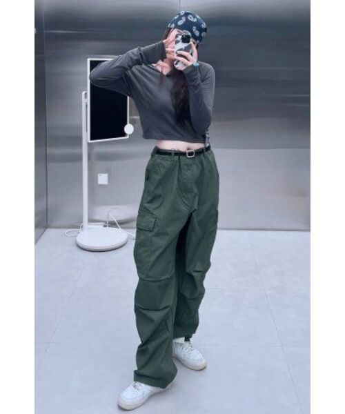 MUSINSA STANDARD WOMAN（ムシンサスタンダードウーマン）の「ウィメンズリブスリムフード付き長袖Tシャツ[ダークグレー]（パーカー・レディース・その他・LARGE/MEDIUM/SMALL/X-SMALL/X-LARGE）」の10枚目の写真