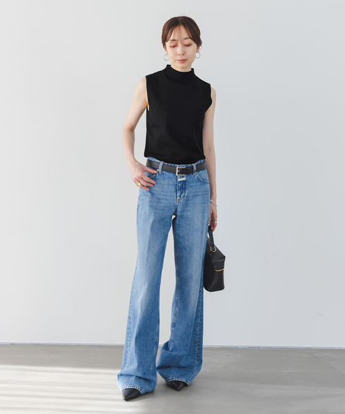 Noble（ノーブル）の「《追加》ボトルネックスリーブレスニット（ニット/セーター・レディース・ブラック/アイボリー/モカ・FREE）」の12枚目の写真