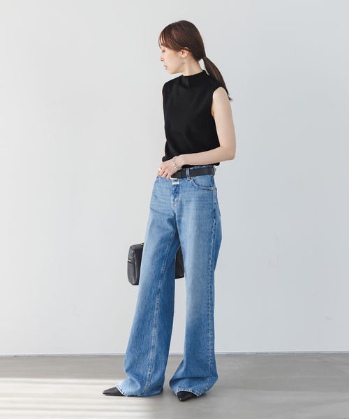 Noble（ノーブル）の「《追加》ボトルネックスリーブレスニット（ニット/セーター・レディース・ブラック/アイボリー/モカ・FREE）」の18枚目の写真