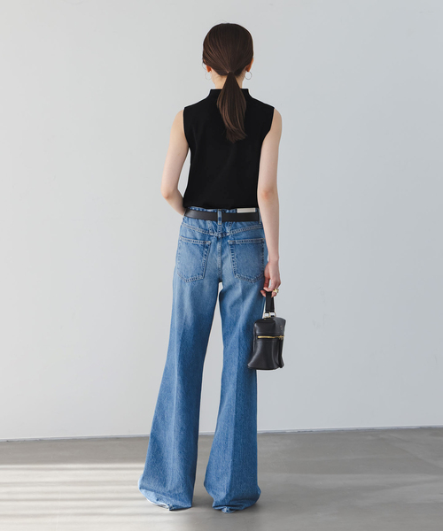 Noble（ノーブル）の「《追加》ボトルネックスリーブレスニット（ニット/セーター・レディース・ブラック/アイボリー/モカ・FREE）」の19枚目の写真