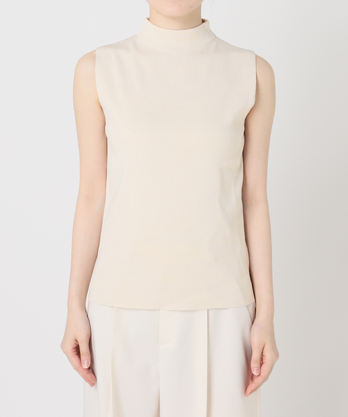 Noble（ノーブル）の「《追加》ボトルネックスリーブレスニット（ニット/セーター・レディース・ブラック/アイボリー/モカ・FREE）」の5枚目の写真