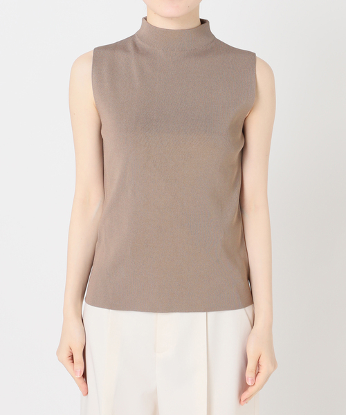 Noble（ノーブル）の「《追加》ボトルネックスリーブレスニット（ニット/セーター・レディース・ブラック/アイボリー/モカ・FREE）」の7枚目の写真