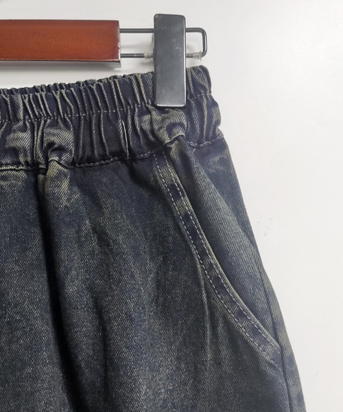 ONEP STAR（ワンピスター）の「フリンジデザインワイドデニムパンツ（デニムパンツ・レディース・ダークブルー/ブルー・X-LARGE/LARGE/MEDIUM）」の3枚目の写真