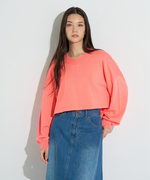 ANNA SUI NYC（アナ スイ エヌ ワイ シー）の「カラフルニット（ニット/セーター・レディース・ラベンダー/オレンジ/ブラック・FREE）」の3枚目の写真