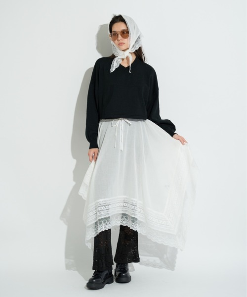 ANNA SUI NYC（アナ スイ エヌ ワイ シー）の「カラフルニット（ニット/セーター・レディース・ラベンダー/オレンジ/ブラック・FREE）」の6枚目の写真