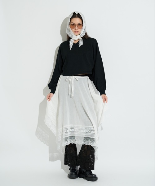 ANNA SUI NYC（アナ スイ エヌ ワイ シー）の「カラフルニット（ニット/セーター・レディース・ラベンダー/オレンジ/ブラック・FREE）」の5枚目の写真