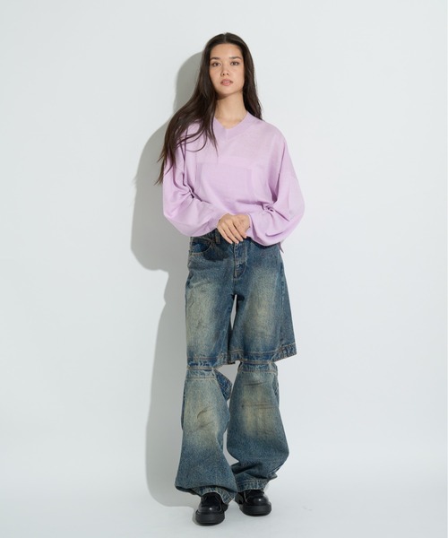 ANNA SUI NYC（アナ スイ エヌ ワイ シー）の「カラフルニット（ニット/セーター・レディース・ラベンダー/オレンジ/ブラック・FREE）」の21枚目の写真