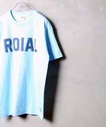 RUGG / ROIAL(ロイアル) デニムパッチモチーフ フロントロゴプリント ユニセックスサイジング ボックスシルエット 半袖Tシャツカットソー