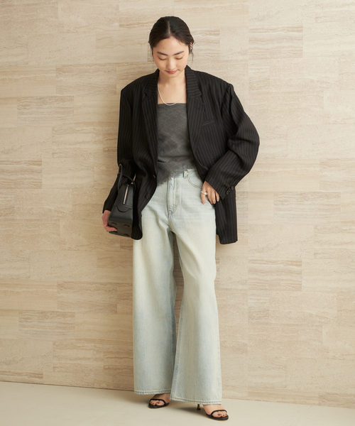 plage(プラージュ)の「JANE SMITH / ジェーンスミス WASHED CUPRO OVERSIZED 2B ジャケット(テーラードジャケット・レディース・ブラック・FREE)」の3枚目の写真