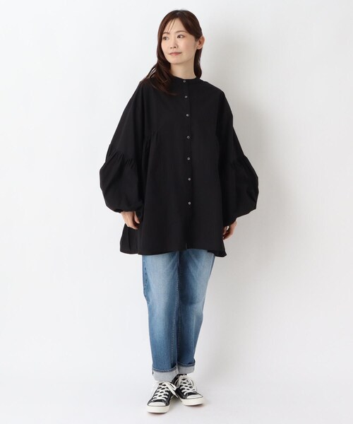 one'sterrace(ワンズテラス)の「ポプリンバックティアードブラウス(シャツ/ブラウス・レディース・アイボリー系8/パープル系2/ブラック系8・02)」の13枚目の写真