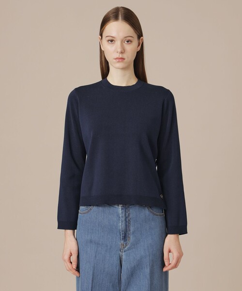 MACKINTOSH LONDON(マッキントッシュ ロンドン)の「フルニードルニットプルオーバー(ニット/セーター・レディース・レッド系その他3/ホワイト/ブラック/ネイビー・38)」の9枚目の写真