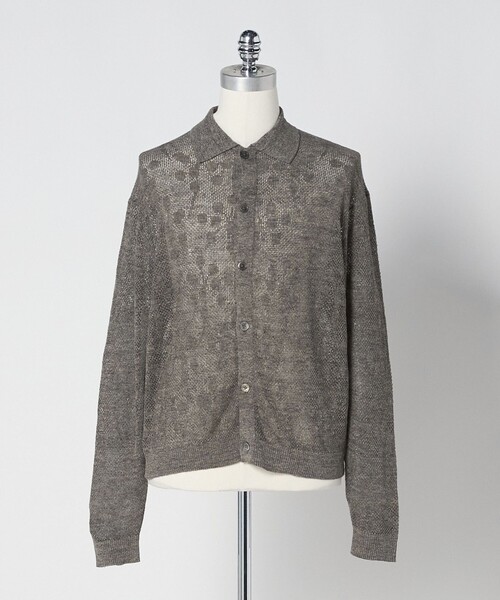 LOEFF(ロエフ)の「<LOEFF>ピンポンツリースポンジ メッシュ カーディガン UNISEX(カーディガン/ボレロ・レディース・モカ/ネイビー・0/1/2)」の2枚目の写真