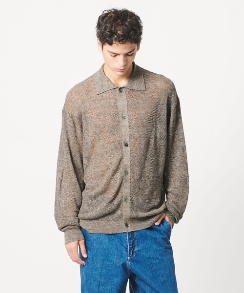 LOEFF(ロエフ)の「<LOEFF>ピンポンツリースポンジ メッシュ カーディガン UNISEX(カーディガン/ボレロ・レディース・モカ/ネイビー・0/1/2)」の5枚目の写真