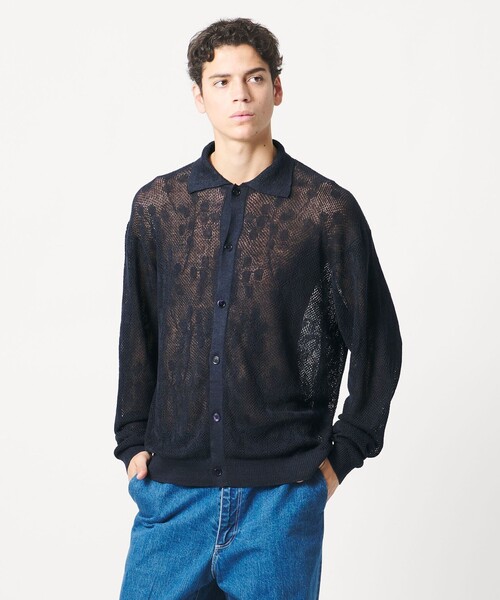 LOEFF(ロエフ)の「<LOEFF>ピンポンツリースポンジ メッシュ カーディガン UNISEX(カーディガン/ボレロ・レディース・モカ/ネイビー・0/1/2)」の8枚目の写真