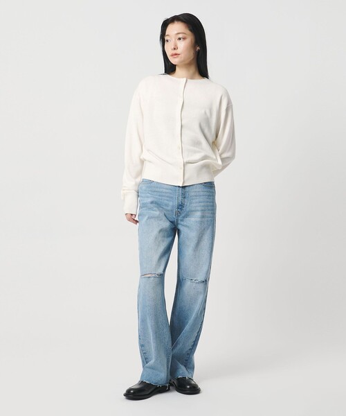 MARW UNITED ARROWS(マルゥ ユナイテッドアローズ)の「<MARW UNITED ARROWS>クルーネック カーディガン(カーディガン/ボレロ・レディース・グレー系/オフホワイト/ブラック・FREE)」の10枚目の写真