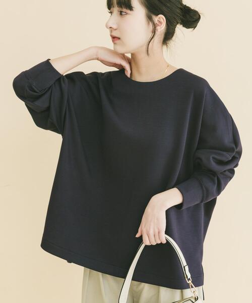 ITEMS URBANRESEARCH（アイテムズ アーバンリサーチ）の「ダンボールバックジッププルオーバー（スウェット・レディース・ネイビー/オフホワイト/ライトブルー・FREE）」の3枚目の写真