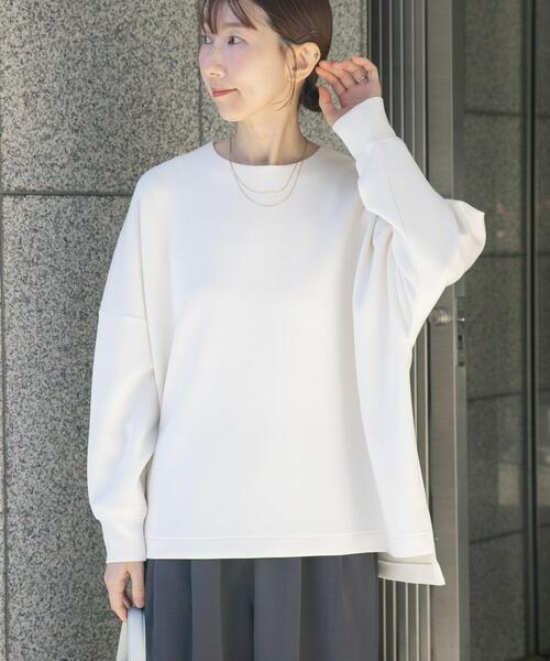 ITEMS URBANRESEARCH（アイテムズ アーバンリサーチ）の「ダンボールバックジッププルオーバー（スウェット・レディース・ネイビー/オフホワイト/ライトブルー・FREE）」の5枚目の写真