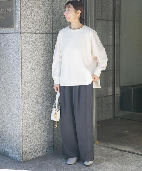 ITEMS URBANRESEARCH（アイテムズ アーバンリサーチ）の「ダンボールバックジッププルオーバー（スウェット・レディース・ネイビー/オフホワイト/ライトブルー・FREE）」の7枚目の写真