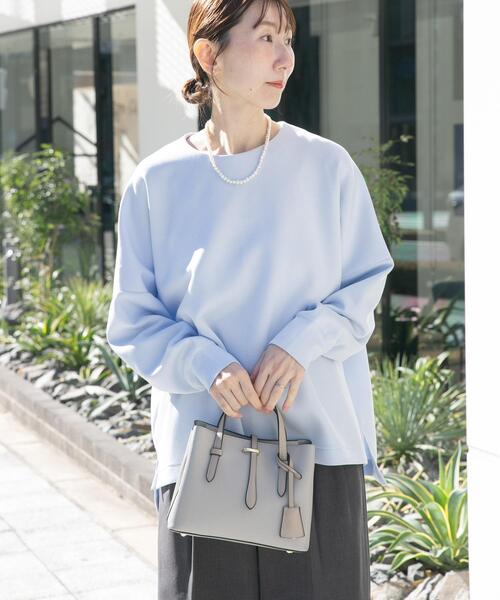 ITEMS URBANRESEARCH（アイテムズ アーバンリサーチ）の「ダンボールバックジッププルオーバー（スウェット・レディース・ネイビー/オフホワイト/ライトブルー・FREE）」の12枚目の写真