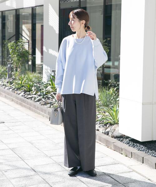 ITEMS URBANRESEARCH（アイテムズ アーバンリサーチ）の「ダンボールバックジッププルオーバー（スウェット・レディース・ネイビー/オフホワイト/ライトブルー・FREE）」の13枚目の写真