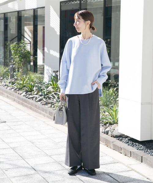 ITEMS URBANRESEARCH（アイテムズ アーバンリサーチ）の「ダンボールバックジッププルオーバー（スウェット・レディース・ネイビー/オフホワイト/ライトブルー・FREE）」の14枚目の写真